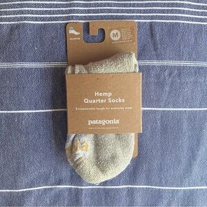 Patagonia Hemp Quarter Socks Moray Khaki, Medium